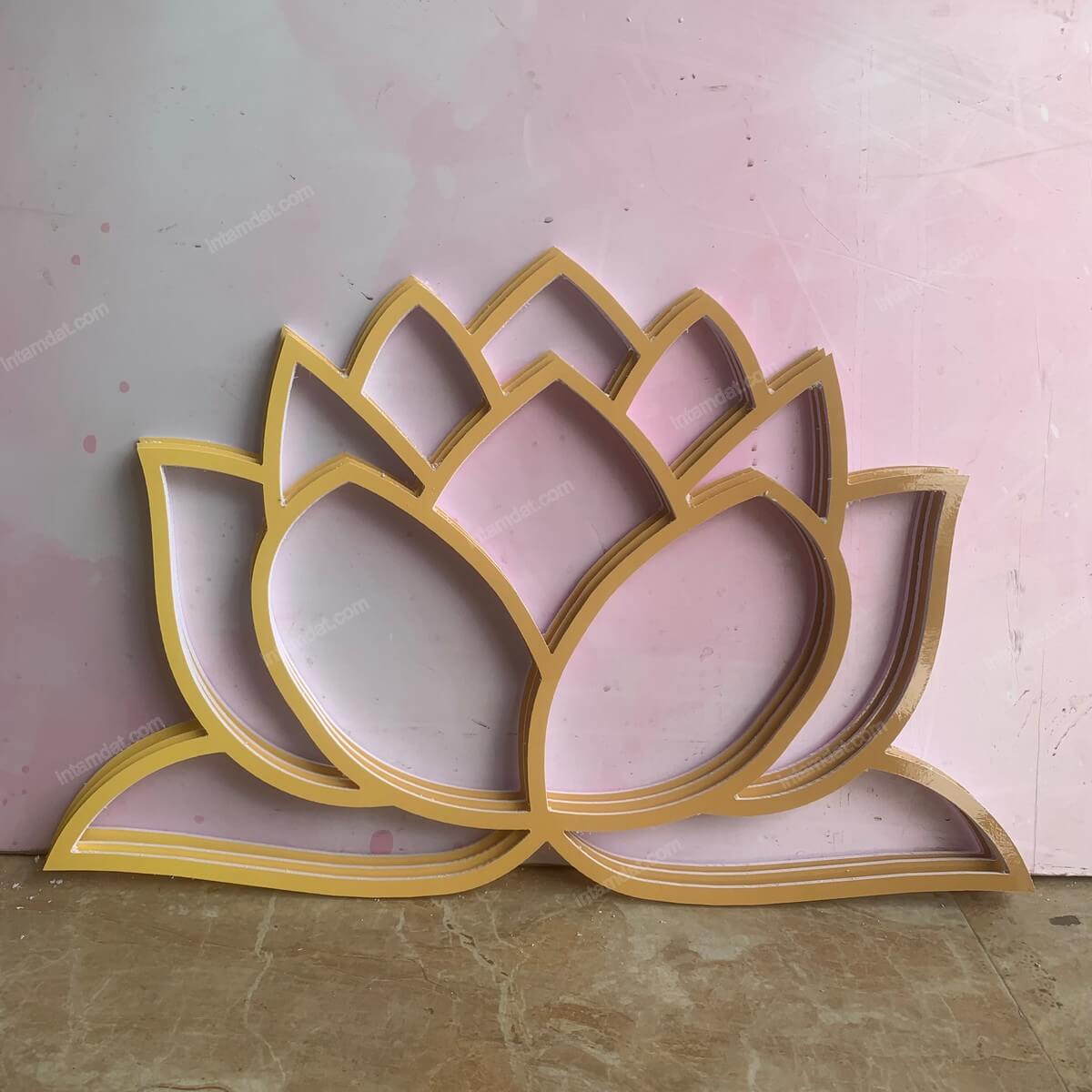 Mô hình hoa sen cắt cnc trang trí 6 Cắt cnc hình bông sen trang trí