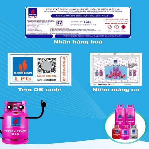 In tem dán bình Gas