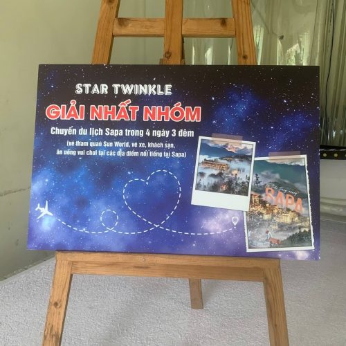 Bảng trao giải thưởng chuyến du lịch Thái Lan - KT 60x40cm