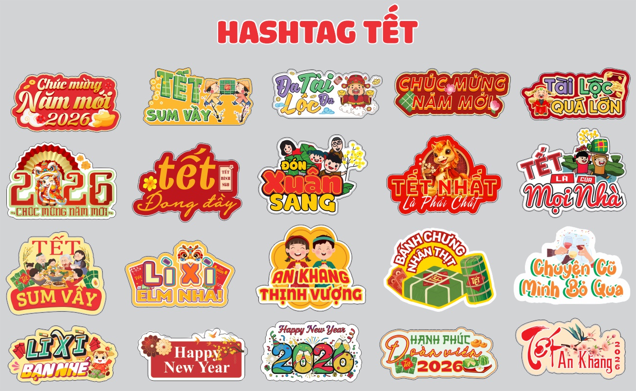 Hashtag Tết 4 Hashtag Tết