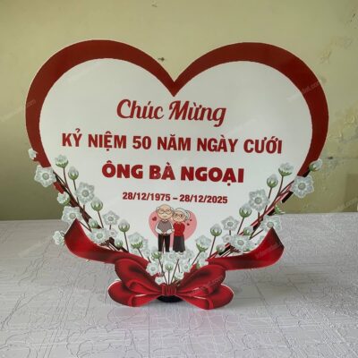 In chữ kỷ niệm đám cưới