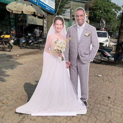 In hình cô dâu - chú rể