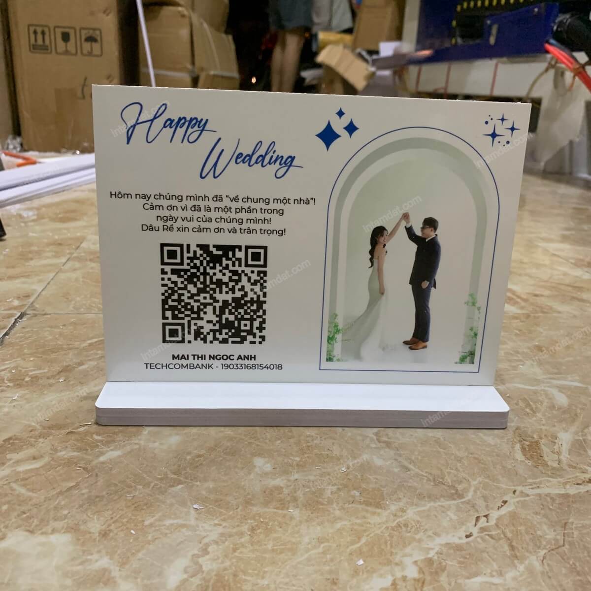 In mã QR để bàn đám cưới 2 In mã QR để bàn đám cưới